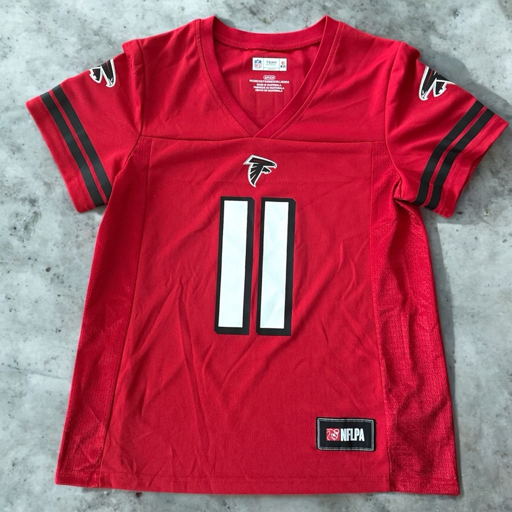 Julio Jones Atlanta Falcons Black RED Throwback Women’s SM NFL NFLPA #11 Jersey